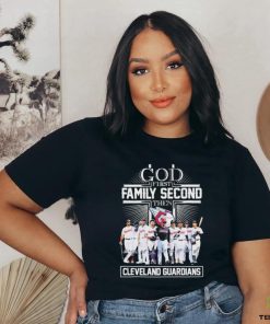 God First Family Second Then Cleveland Guardians Baseball 2024 Signatures Shirt