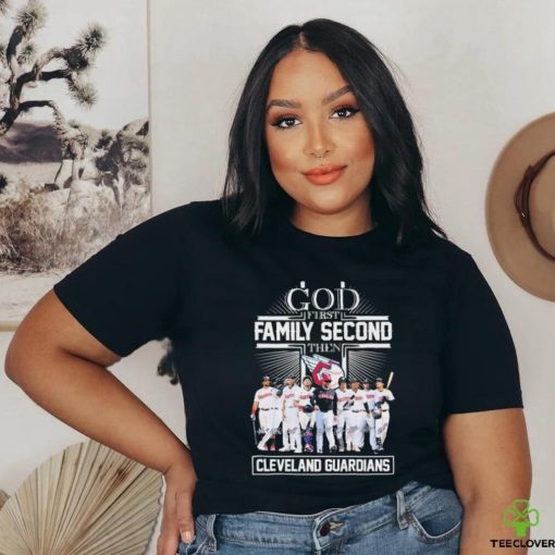 God First Family Second Then Cleveland Guardians Baseball 2024 Signatures Shirt