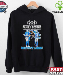God First Family Second Then Detroit Lions Dan Campbell Amon ra St. Brown And Jared Goff Shirt