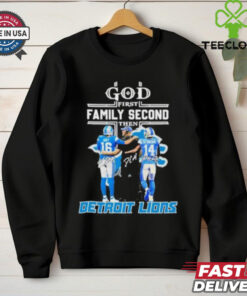 God First Family Second Then Detroit Lions Dan Campbell Amon ra St. Brown And Jared Goff Shirt
