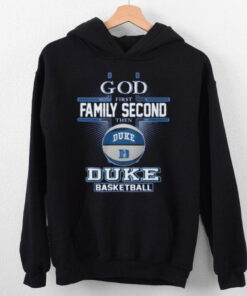 God First Family Second Then Duke Blue Devils Basball 2D T Shirt