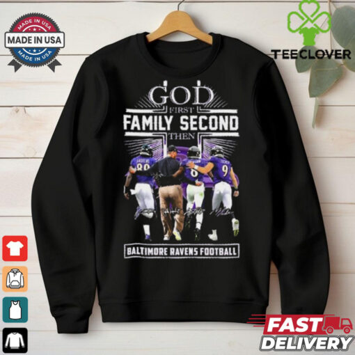 God First Family Second Then Minnesota Vikings Andrews, Jackson, Tucker And Kevin O’Connell Shirt