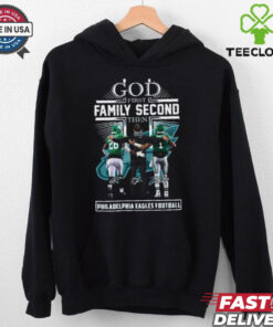 God First Family Second Then Philadelphia Eagles Saquon Barkley, Jalen Hurts and Nick Sirianni Shirt