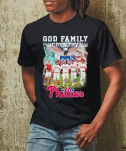 God First Family Second Then Philadelphia Phillies 2024 Signatures Shirt