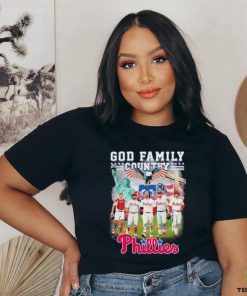 God First Family Second Then Philadelphia Phillies 2024 Signatures Shirt