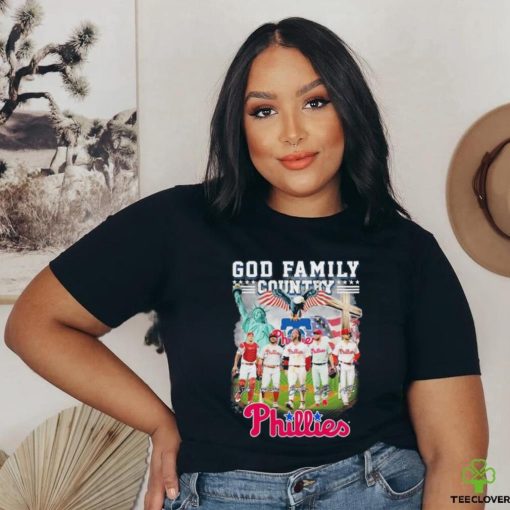 God First Family Second Then Philadelphia Phillies 2024 Signatures Shirt