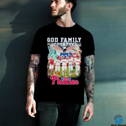 God First Family Second Then Philadelphia Phillies 2024 Signatures Shirt