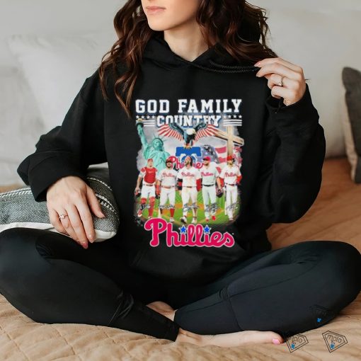 God First Family Second Then Philadelphia Phillies 2024 Signatures Shirt