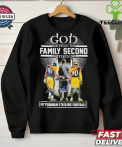 God First Family Second Then Pittsburgh Steelers Tj Watt, Mike Tomlin And Cameron Heyward Shirt