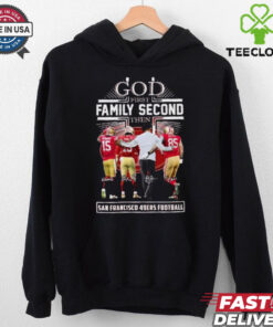 God First Family Second Then San Francisco 49ers Jennings, Purdy, Kittle And Kyle Shanahan Shirt