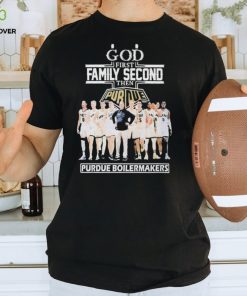 God First Family Second Then Team Sport Purdue Boilermakers T shirt For Fans