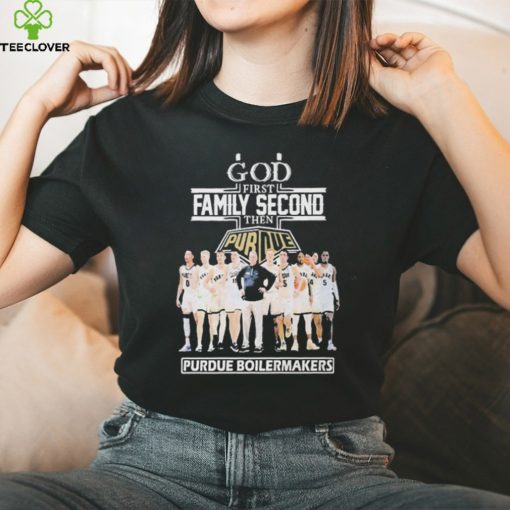 God First Family Second Then Team Sport Purdue Boilermakers T shirt For Fans