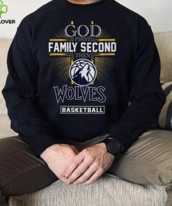 God First Family Second Then Wolves Basketball Shirt