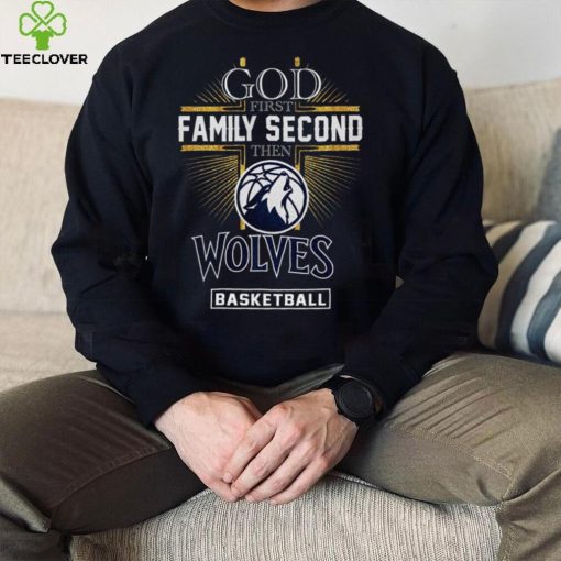 God First Family Second Then Wolves Basketball Shirt