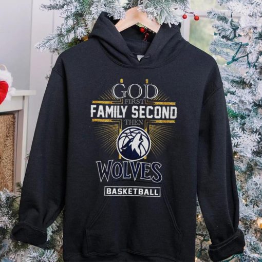 God First Family Second Then Wolves Basketball Shirt