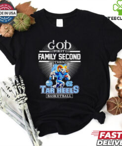 God Frist Family Secon Then North Carolina Tar Heels mascot shirt