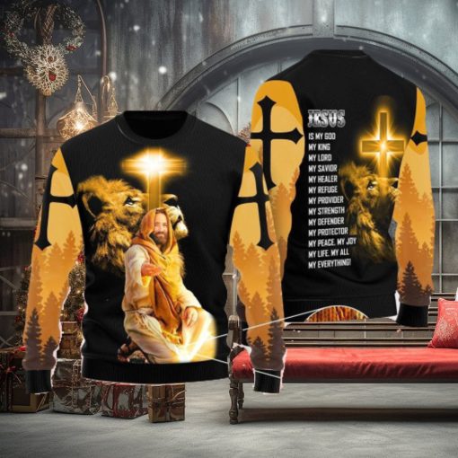 God Jesus Is My Everything Ugly Christmas Sweater Gift For Men And Women