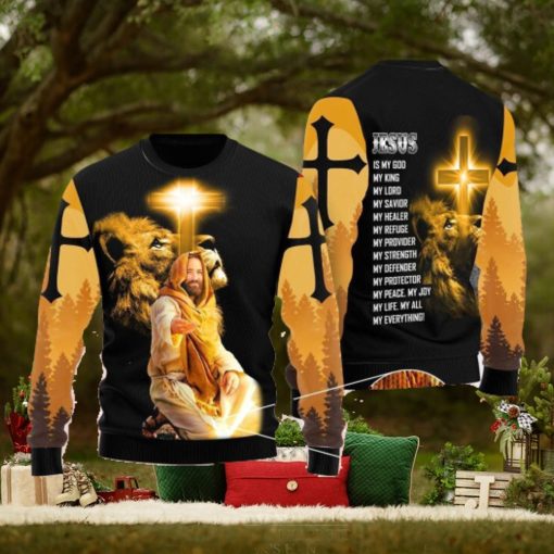 God Jesus Is My Everything Ugly Christmas Sweater Gift For Men And Women