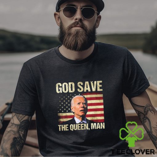 God Save The Queen Funny Joe Biden American Flag Long Sleeves T Shirt