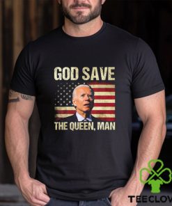 God Save The Queen Funny Joe Biden American Flag Long Sleeves T Shirt