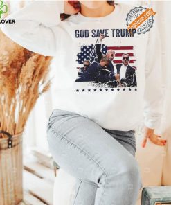 God Save Trump 2024 Fist Rally Trump Rally 2024 Trump Shooting Shirt