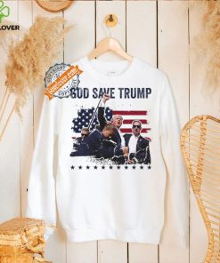 God Save Trump 2024 Fist Rally Trump Rally 2024 Trump Shooting Shirt