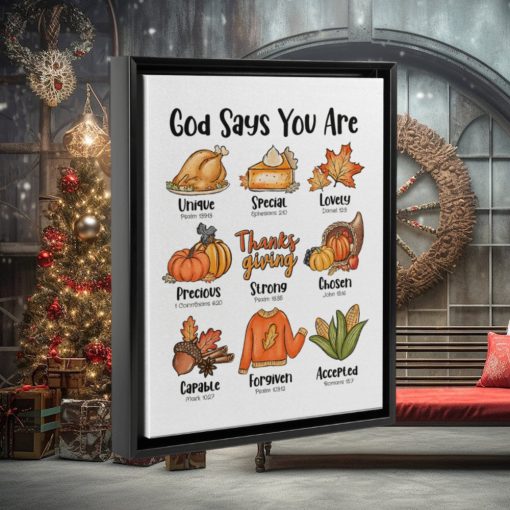 God Say You Are Floating Framed Canvas Prints Black