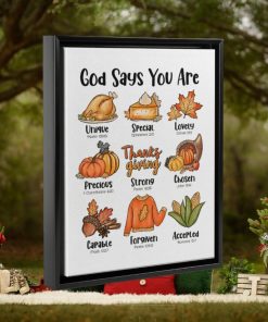 God Say You Are Floating Framed Canvas Prints Black