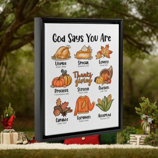 God Say You Are Floating Framed Canvas Prints Black