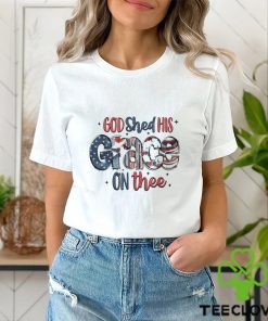 God Shed His Grace On Thee 4th Of July Groovy Patriotic T Shirt