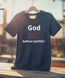 God before politics USA flag shirt