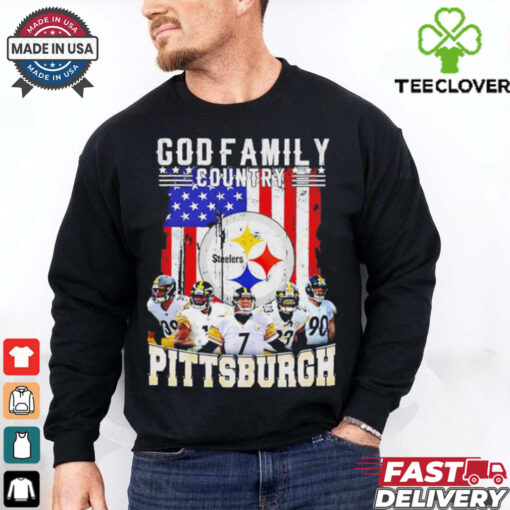 God family Country Pittsburgh Steelers American flag shirt