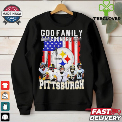 God family Country Pittsburgh Steelers American flag shirt