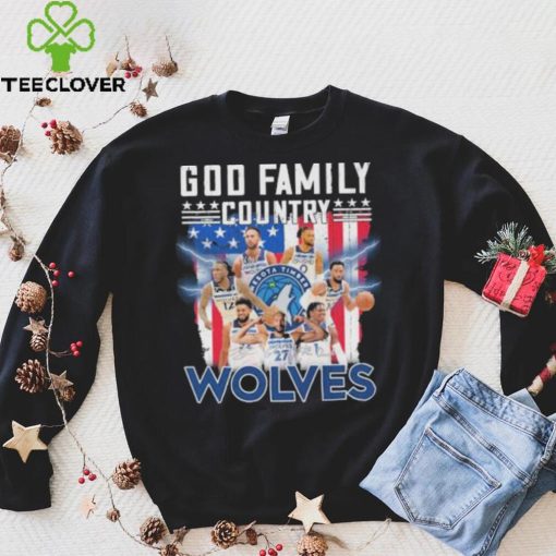 God family country Minnesota timberwolves signatures America flag hoodie, sweater, longsleeve, shirt v-neck, t-shirt