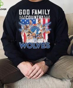 God family country Minnesota timberwolves signatures America flag hoodie, sweater, longsleeve, shirt v-neck, t-shirt