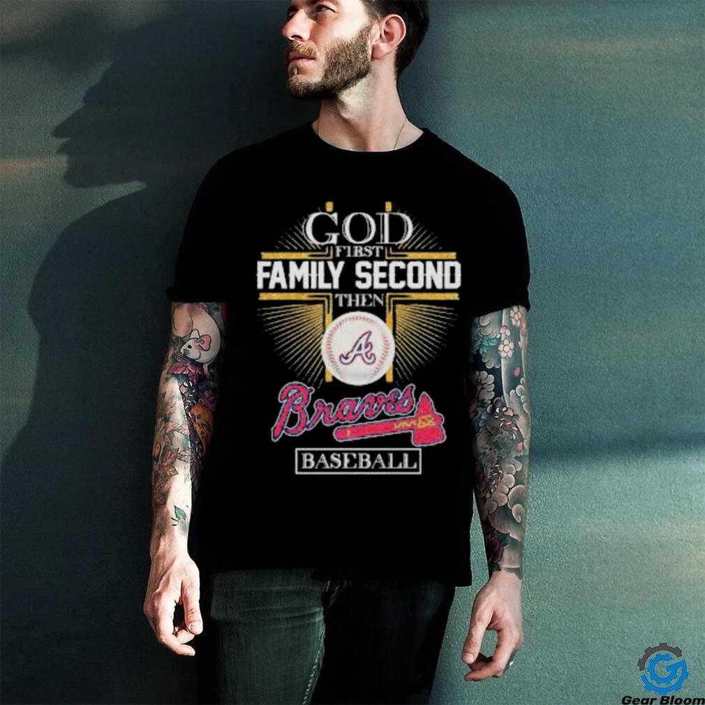 God first family Second then Atlanta Braves Baseball Diamond T