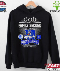 God first family second then Blue Devils basketball mascot shirt