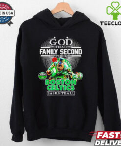 God first family second then Boston Celtics mascot shirt