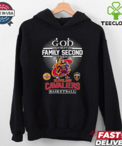 God first family second then Cleveland Cavaliers basketball mascot shirt