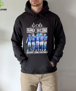 God first family second then Detroit Lions football signatures hoodie, sweater, longsleeve, shirt v-neck, t-shirt