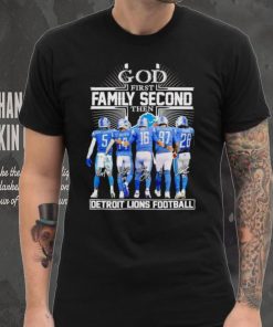 God first family second then Detroit Lions football signatures hoodie, sweater, longsleeve, shirt v-neck, t-shirt