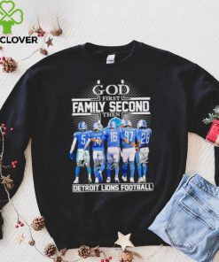 God first family second then Detroit Lions football signatures hoodie, sweater, longsleeve, shirt v-neck, t-shirt