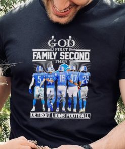 God first family second then Detroit Lions football signatures hoodie, sweater, longsleeve, shirt v-neck, t-shirt