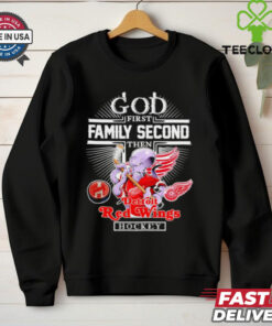 God first family second then Detroit Red Wings mascot shirt