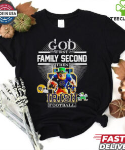 God First Family Second Then Fighting Irish Mascot Shirt faith and college football design