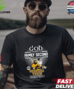 God first family second then Georgia Tech basketball mascot shirt
