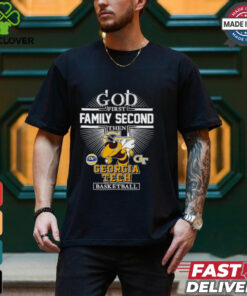 God first family second then Georgia Tech basketball mascot shirt