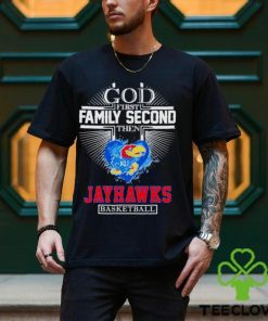 God first family second then Jayhawks basketball 2024 shirt