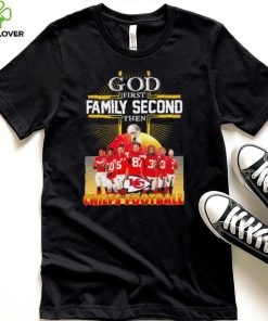 God first family second then Kansas City Chiefs football famous players poster hoodie, sweater, longsleeve, shirt v-neck, t-shirt