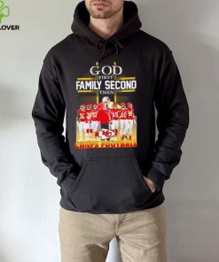God first family second then Kansas City Chiefs football team poster shirt